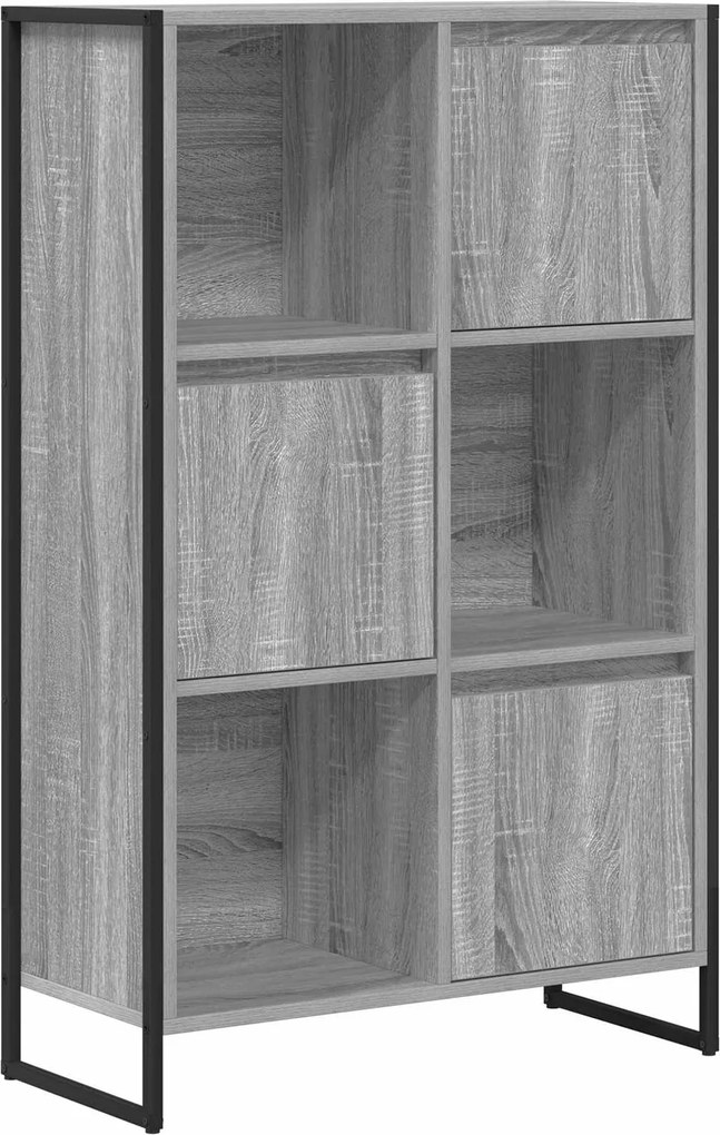vidaXL Könyvespolc Szürke Sonoma 68 x 30 x 108.5 cm Faanyag