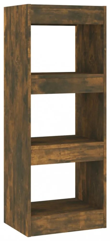 füstös tölgy színű fa könyvszekrény/térelválasztó 40x30x103 cm