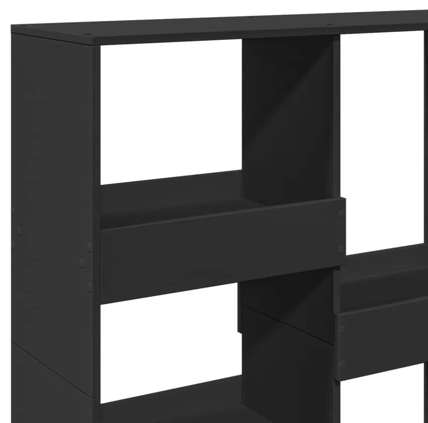 fekete szerelt fa térelválasztó 100 x 33 x 115 cm