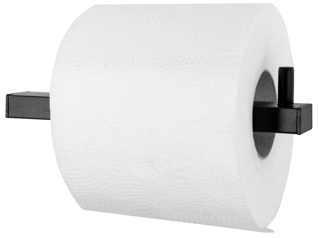 Falra szerelhető wc papír tartó Black Mat 392599