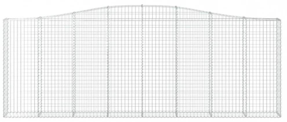 8 db íves horganyzott vas gabion kosár 400x30x140/160 cm