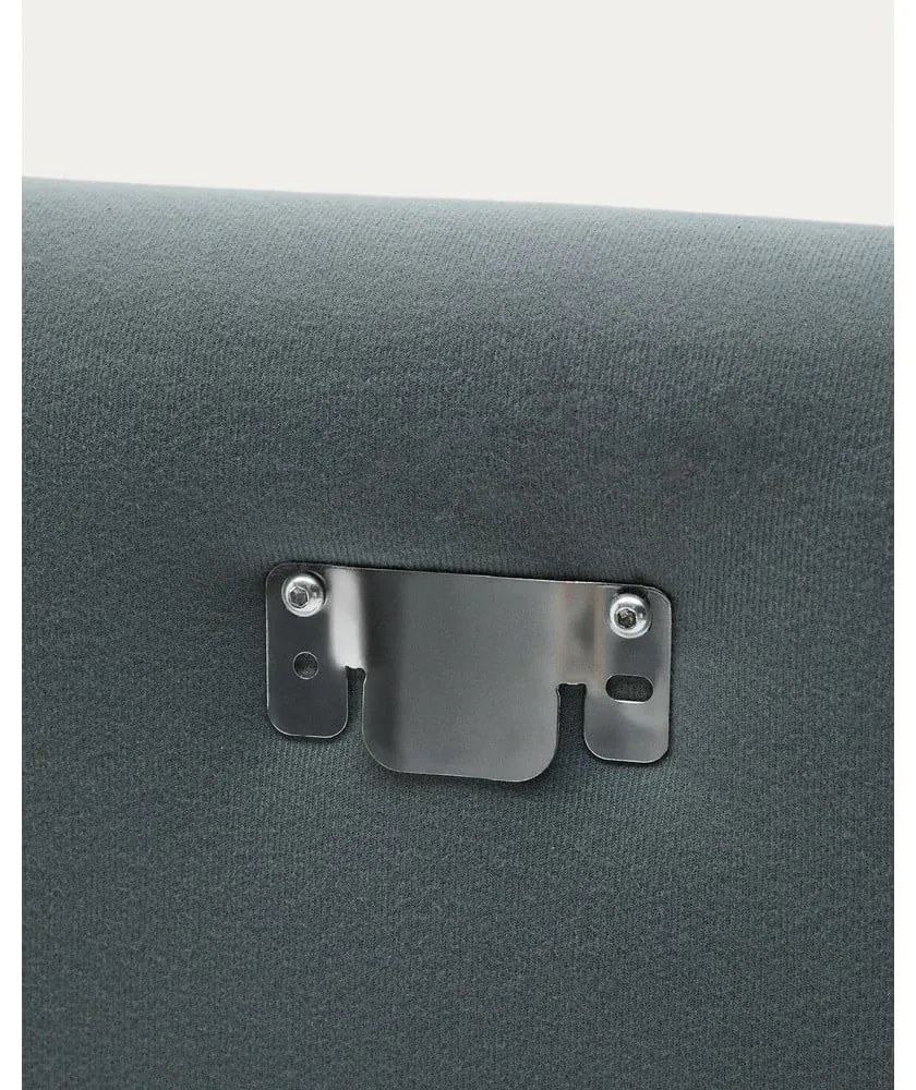 Antracitszürke kárpitozott franciaágy 160x200 cm Jaira – Kave Home