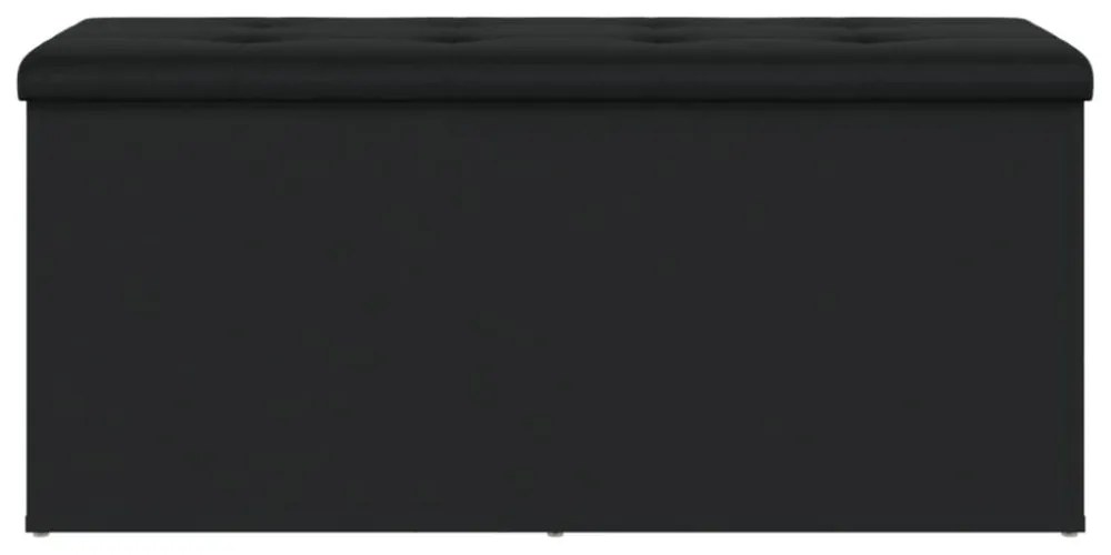 fekete szerelt fa tárolópad 102 x 42 x 45 cm