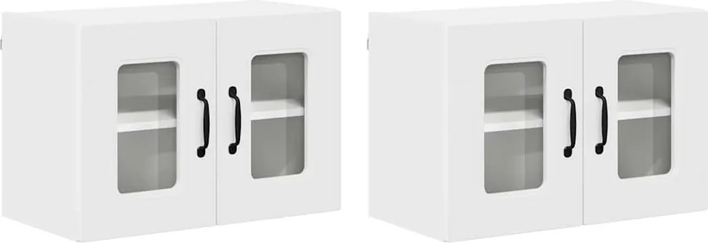 vidaXL Konyhaszekrény Kalmar 2 pcs Fehér 60 x 31 x 40 cm Faanyag