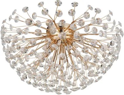 Globo 64135D1 Mennyezeti lámpa, fém arany színű, átlátszó K9 kristályok, ø: 600mm, M: 325mm, izzókkal/10676/: 6x G9 LED 3.5W 230V, 350lm forrás, 350lm kimenet, 3000K