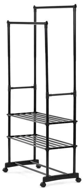 Fekete Fém Ruhafogas. BK – GD-166