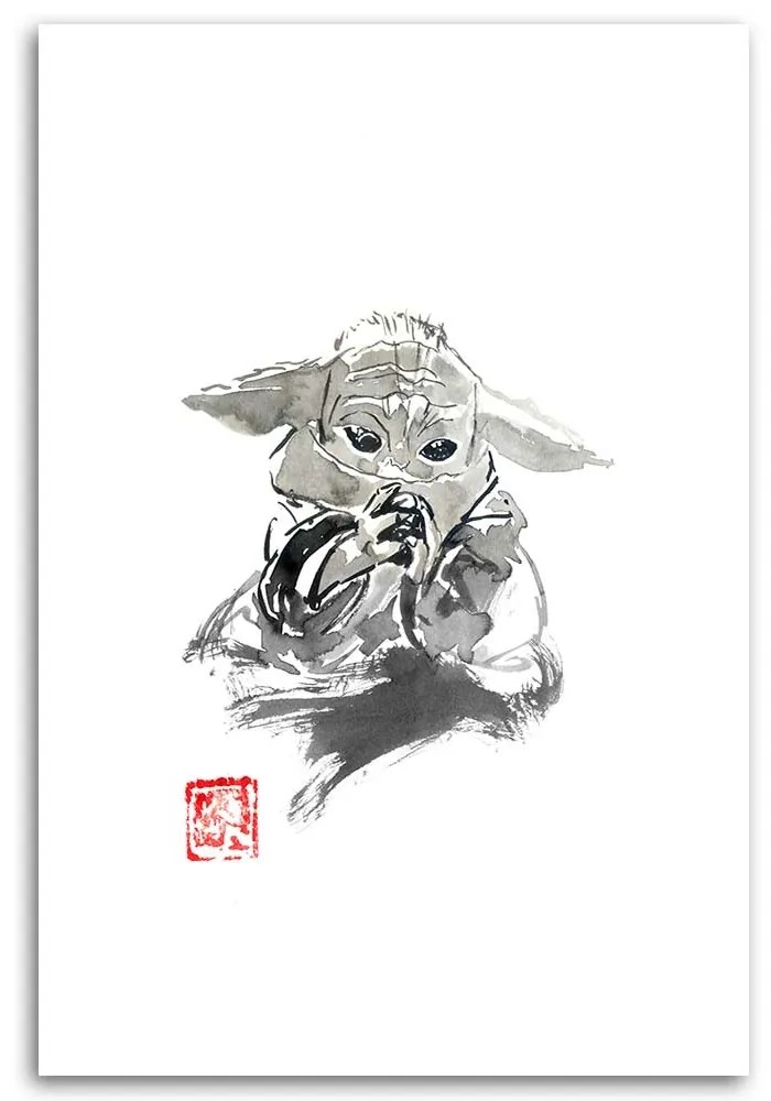Gario Vászonkép Star Wars, Baby Yoda - Péchane Méret: 60 x 90 cm