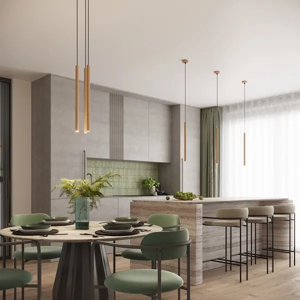 Sollux SL.1339 - Csillár zsinóron ARCHE 1xG9/8W/230V arany