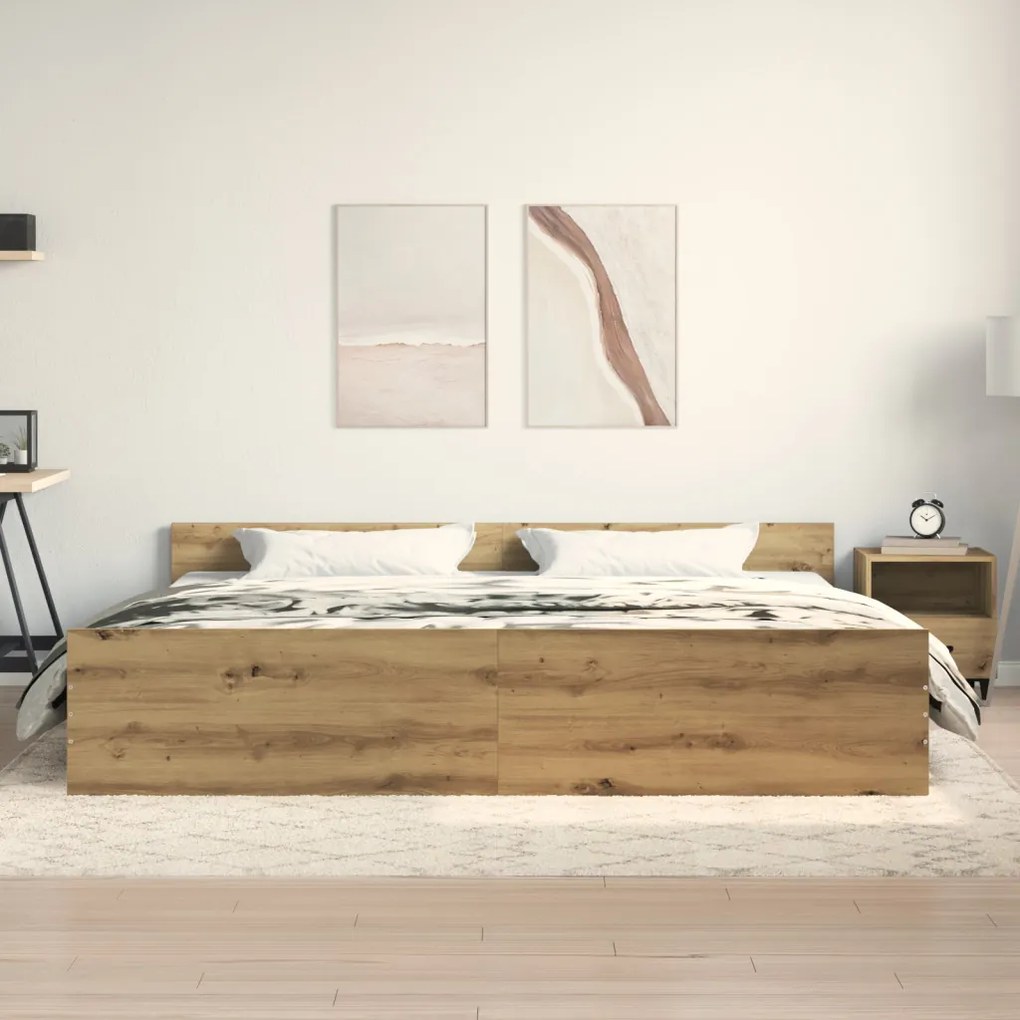 Ágykeret Artisan Tölgy 200x200 cm Műgyanta