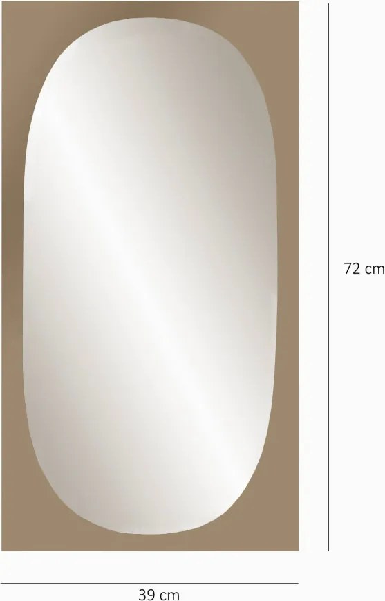 Transparenza tükör, bronz, 39 cm
