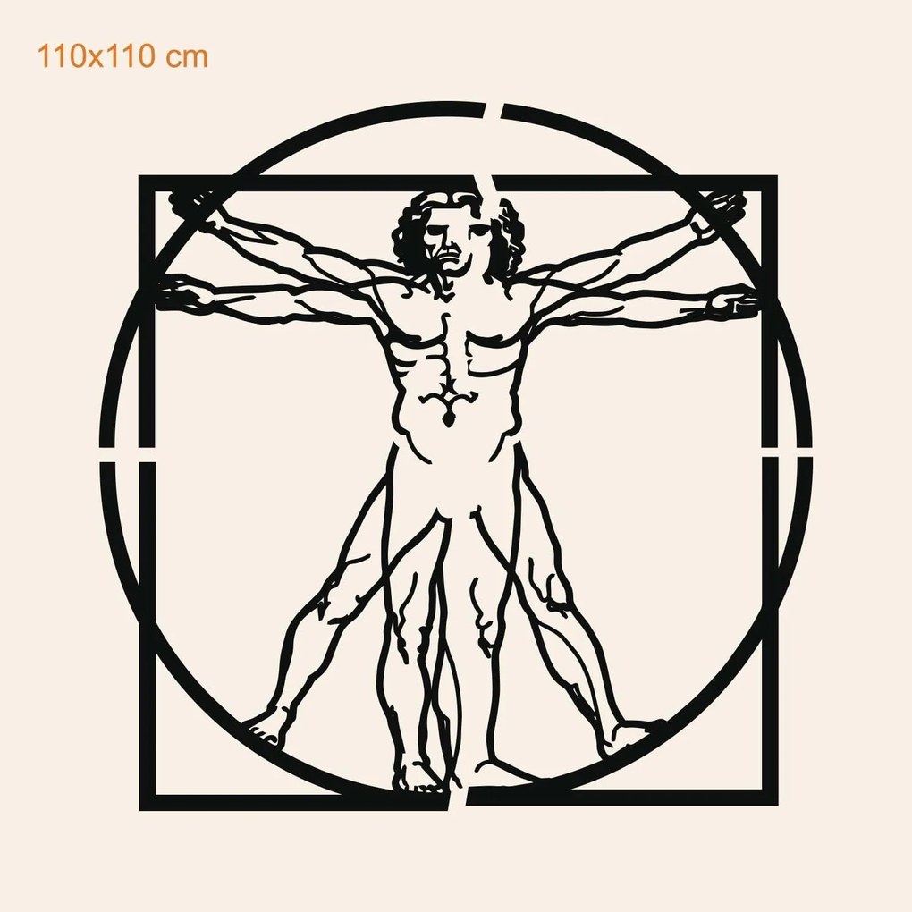 DUBLEZ | Leonardo da Vinci faképe - Vitruvius ember | Fali kép