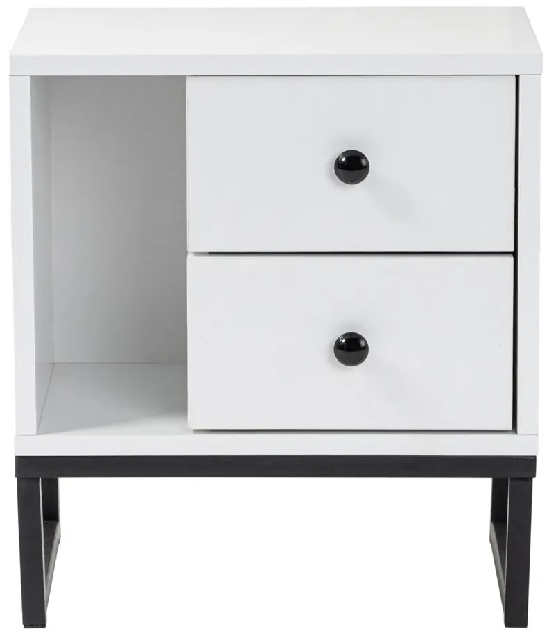 Éjjeliszekrény Glimmer White