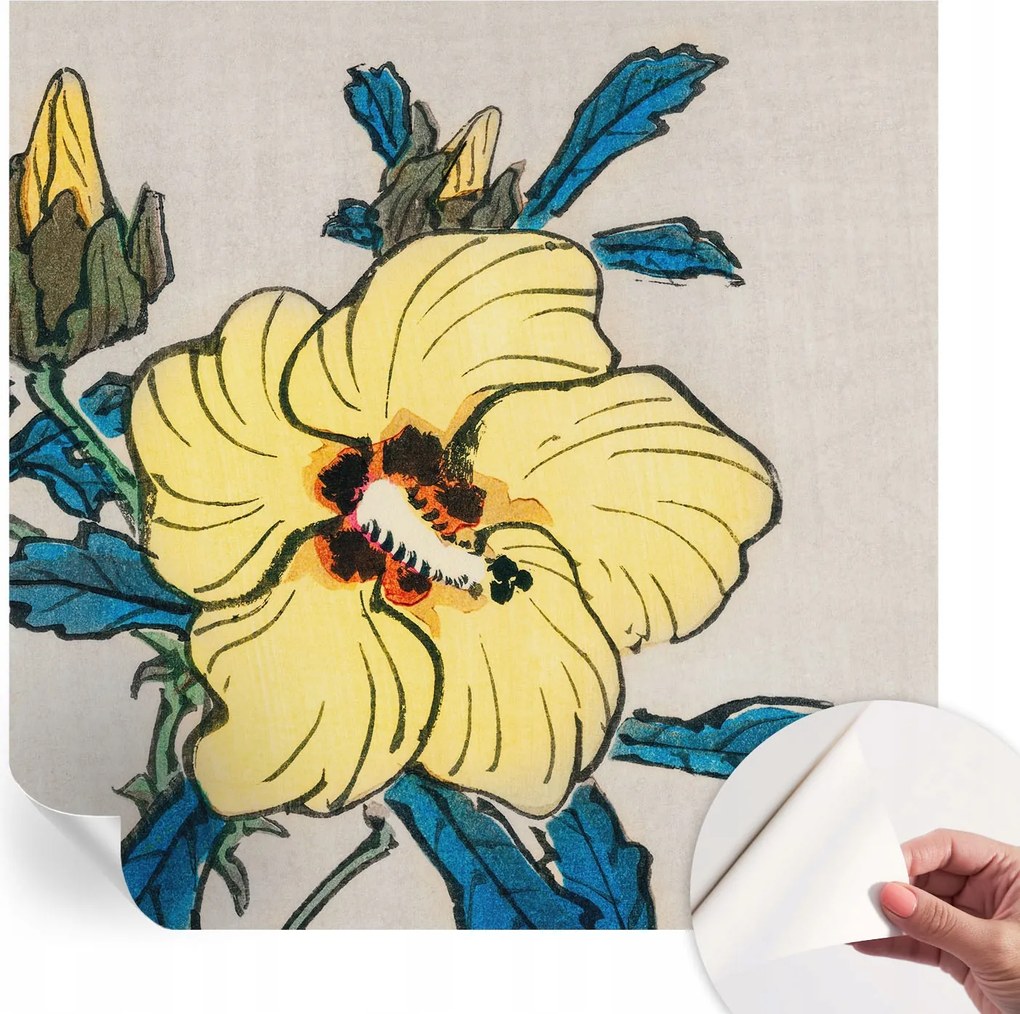 Dekoratív öntapadós fotótapéta Hálószobába Sárga virág 250x250 cm