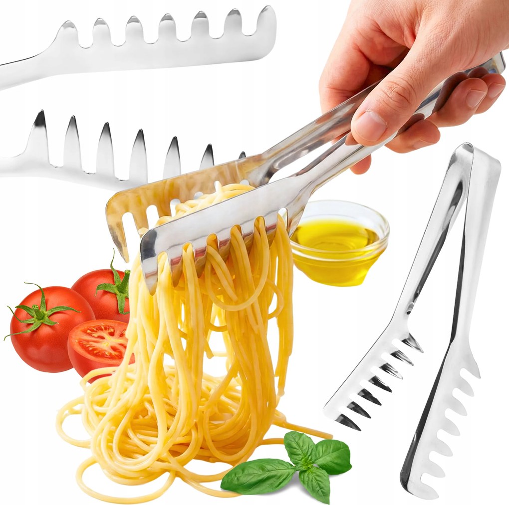 Acél Grill Konyhai Fogó Tálaláshoz, Univerzális