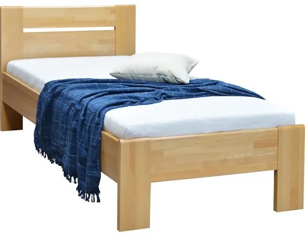 Egyszemélyes tömörfa ágy AMBER 90x200 cm bükk