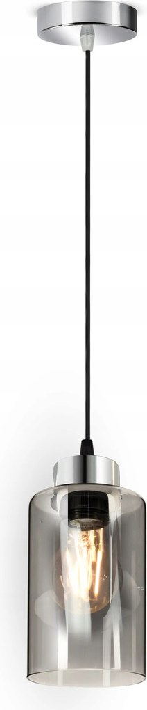 Mennyezeti Függő Lámpa Csillár Króm Üvegcső 540-EZ1 Led E27