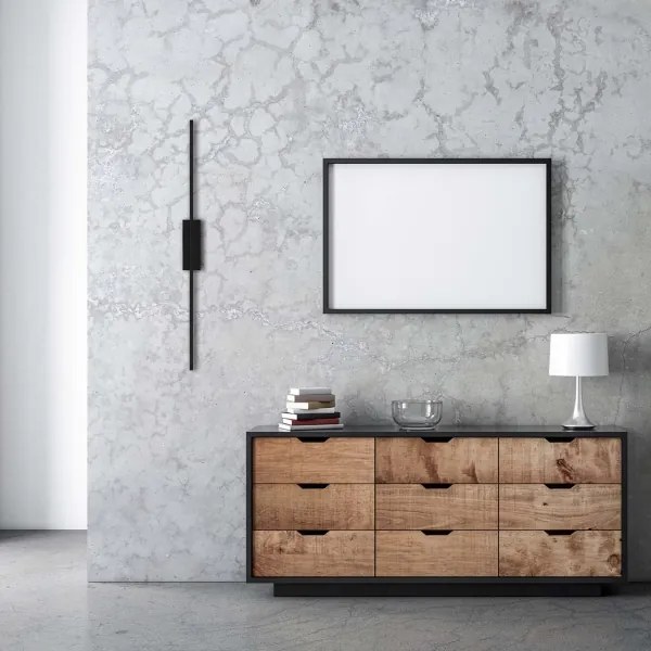 LED fali lámpatest AISHA LED/12W/230V 4000K 80 cm fekete