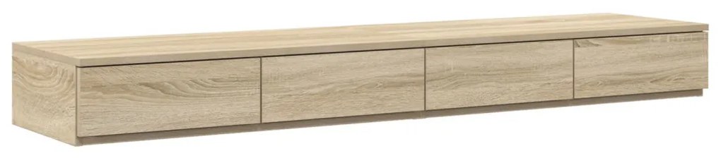 Ágykeret tárolóval Sonoma tölgy 226.5 x 140 x 31.5 cm Faanyag