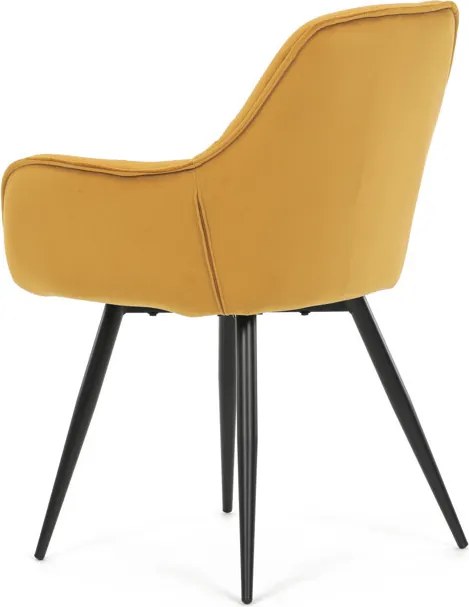 Étkezőszék sárga bársony DCH-421 YEL4
