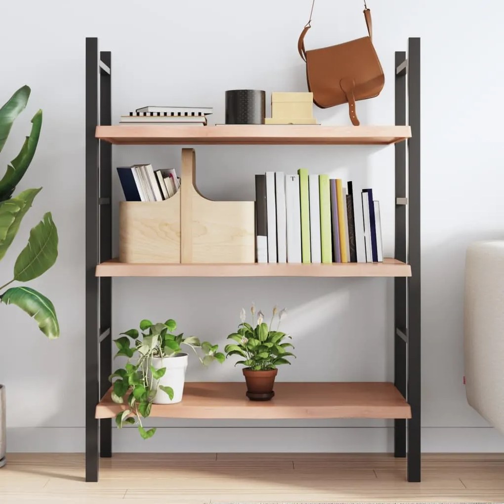 világosbarna kezelt tömör tölgyfa fali polc 80x60x(2-4) cm