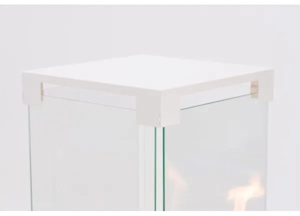 Planika Faro GAS - Kültéri gáz kandalló 142x36 cm 8kW fehér + védőborítás