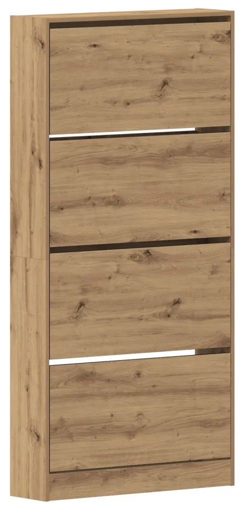 Cipőszekrény Kézműves tölgy Szerelt fa 80 x 21 x 163.5 cm Tartós
