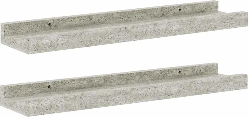vidaXL 2 db betonszürke fali polc 40 x 9 x 3 cm