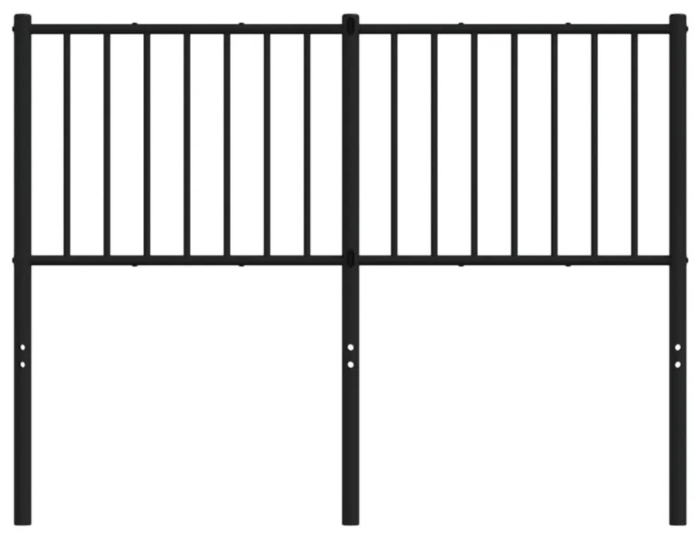 fekete fém fejtámla 120 cm