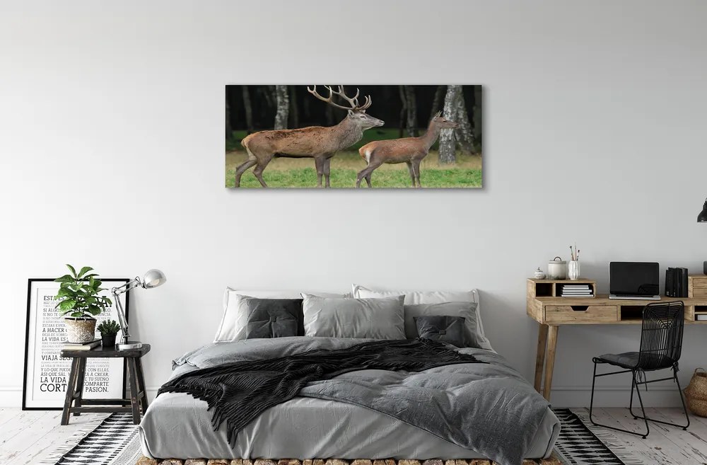Canvas képek szarvas erdei 140x70 cm
