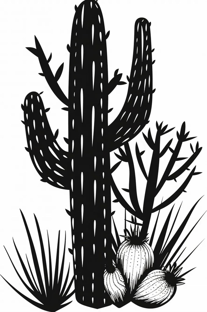 Poszter 40x50cm Kaktusz a karsztban