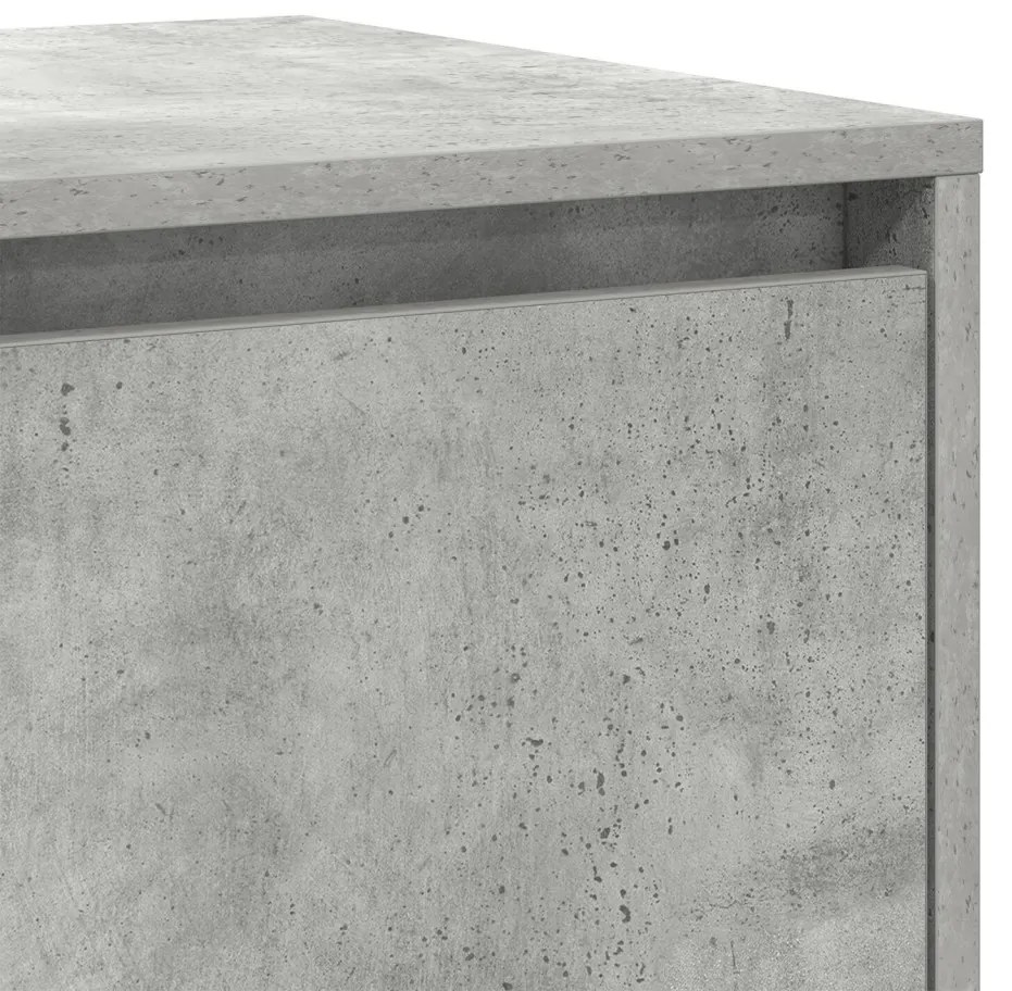 Beton Szürke Oldalszekrény Beton szürke Mérnöki fa 135 x 41 x 75 cm