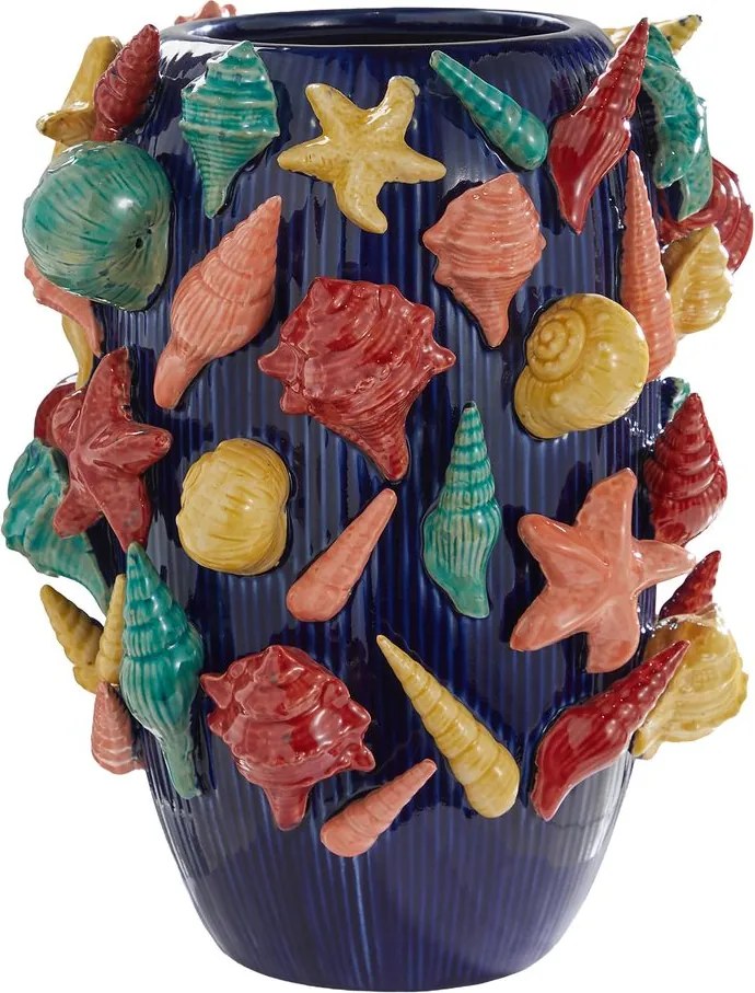 CORAL COAST kerámia váza 33 cm , tenger gyümölcsei