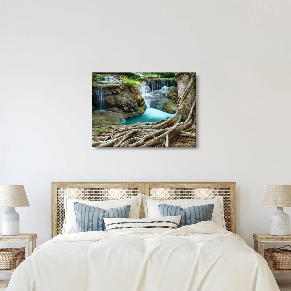 Kép - Folyó vízesésekkel (70x50 cm)