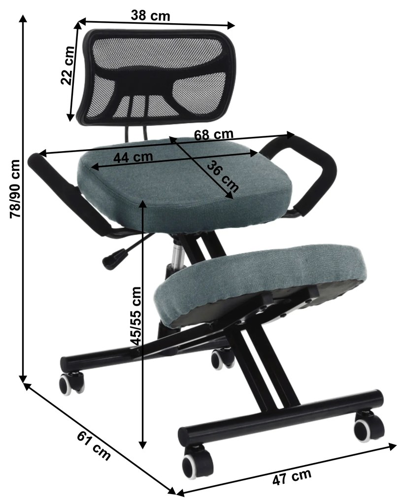 Ergonomikus irodai fotel Rumun (szürke + fekete). 1016263