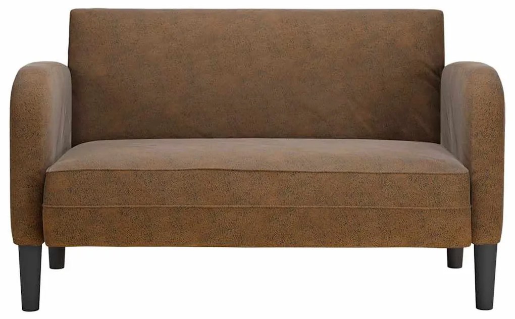 barna műbőr loveseat kanapé 110 cm