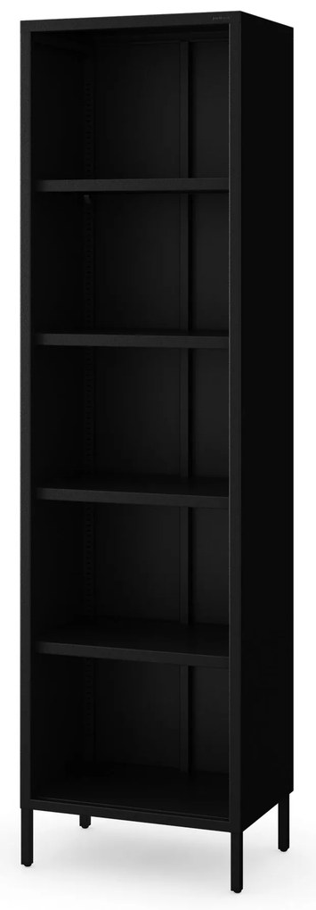Állvány lapos nyitott könyvekhez lábakon fekete, 500x1800x350 mm: MARIO Modern