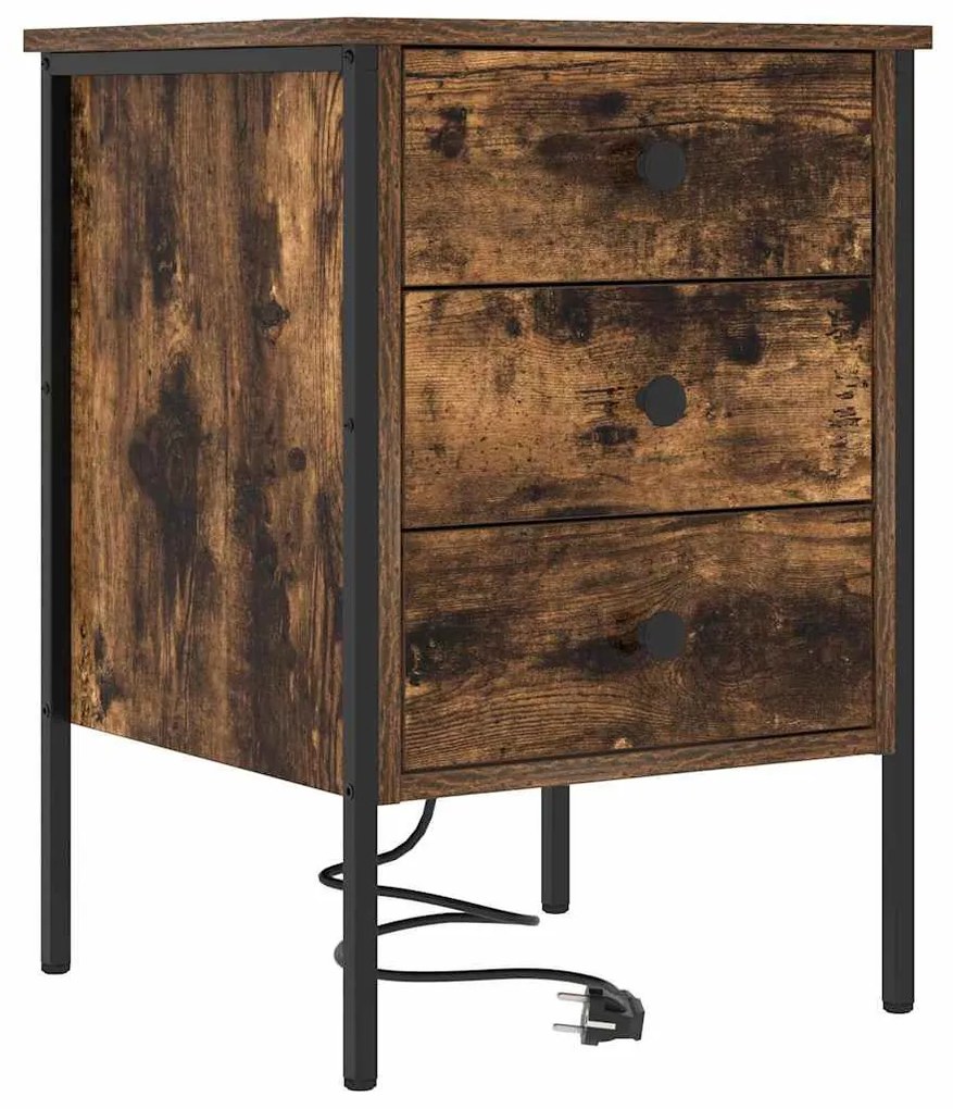 Éjjeli Szekrények 2 pcs Füstölt tölgy 42 x 41 x 61 cm Faanyag