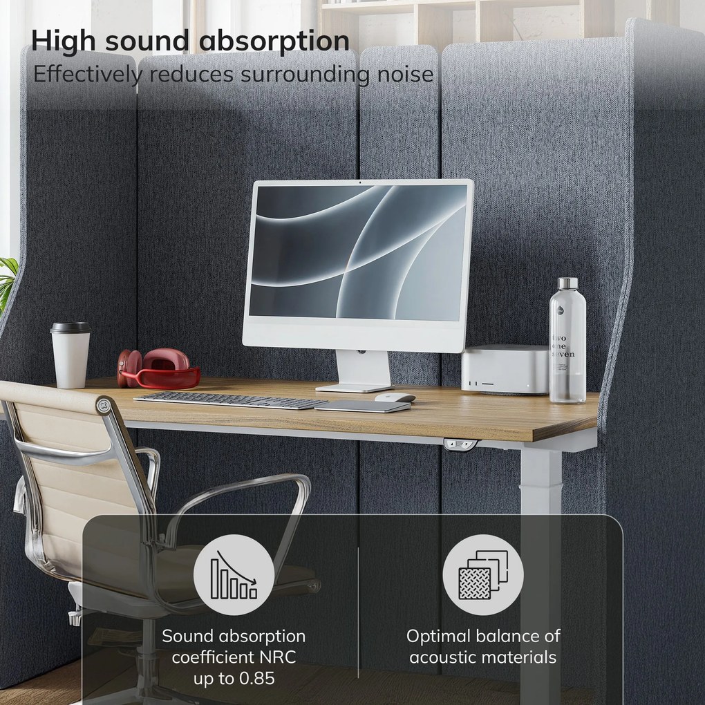 akusztikus falpanel SADIE Carbon Fog 260/145 cm