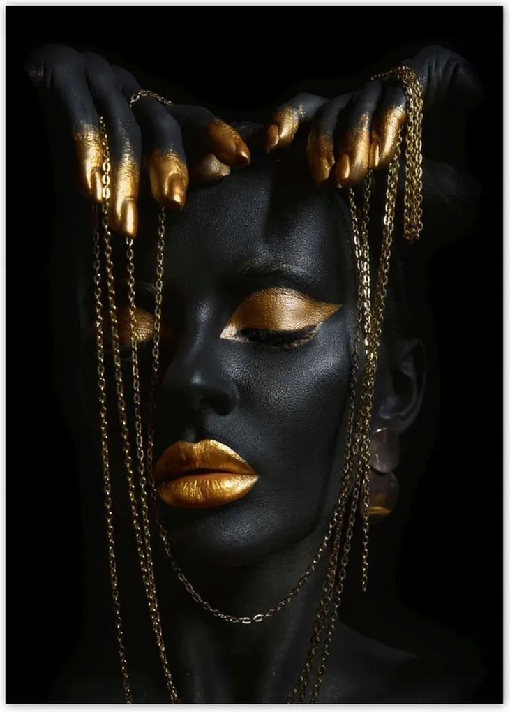 Poszterek 50x70 Arany ékszerek az arcon