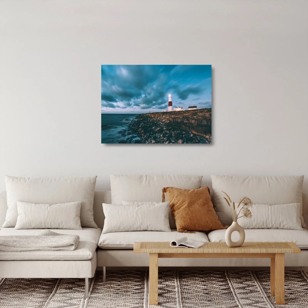 Világítótorony képe (üvegen) (70x50 cm)