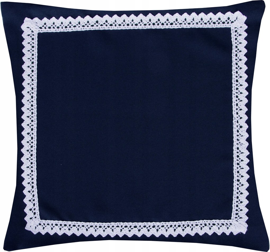 Dekoratív párnahuzat Malaga 40x40 sötétkék