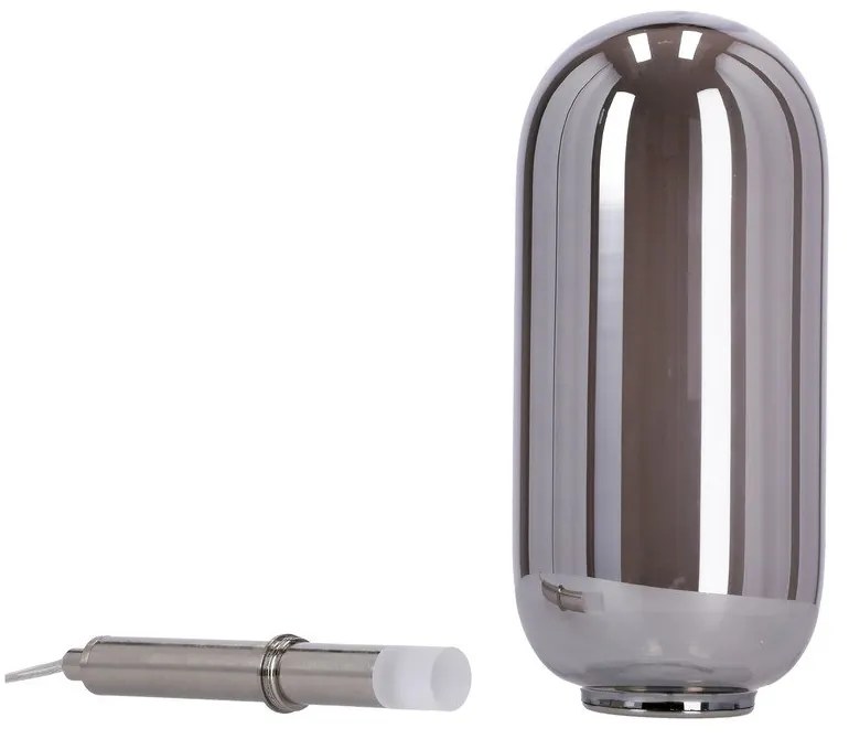 Antracitszürke LED függőlámpa üveg búrával ø 13 cm Fiuggi – Candellux Lighting