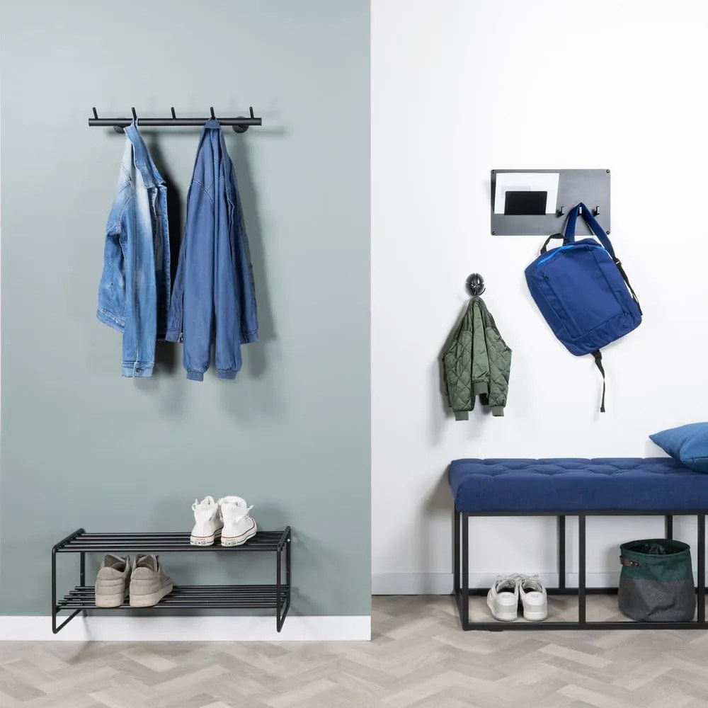 Fekete fém fali fogas 55 cm Odin – Spinder Design