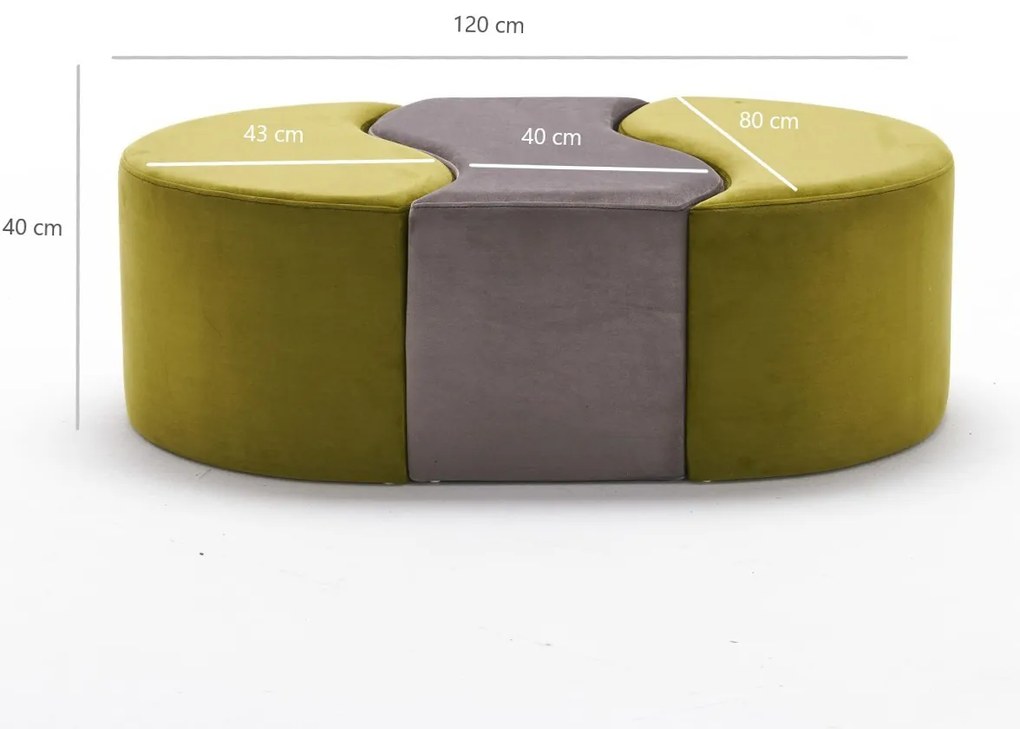 Alya Puf Green zsámoly