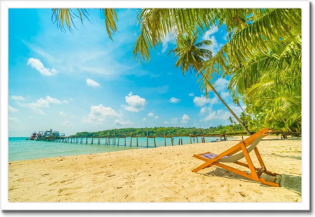 Poszterek keretben 60x40 Strandolás a nyaralás alatt
