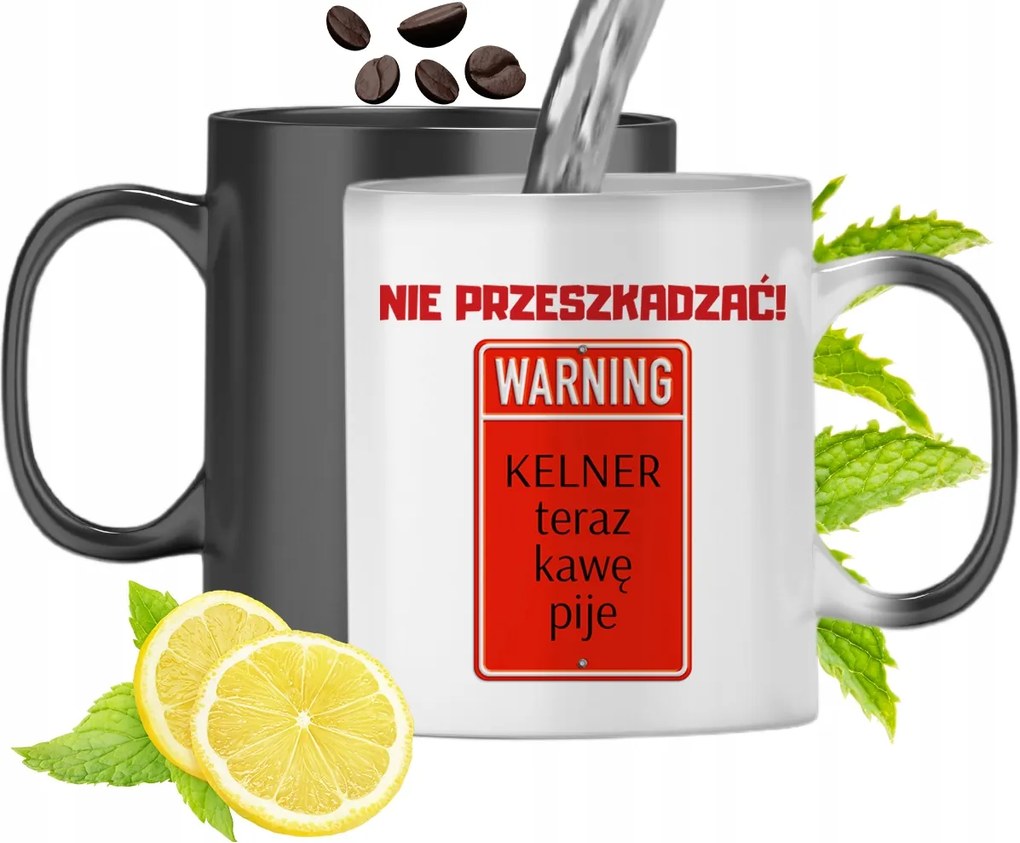 Mágikus Bögre Pincérnek Színváltós, fényképes nyomattal