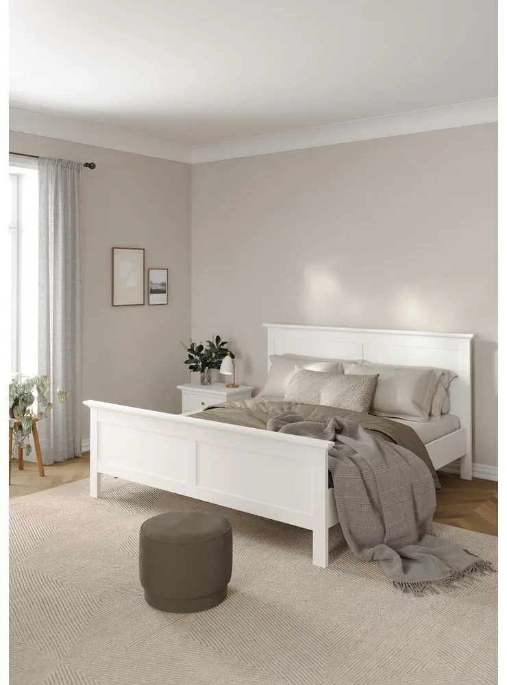 Fehér franciaágy 160x200 cm Paris – Tvilum