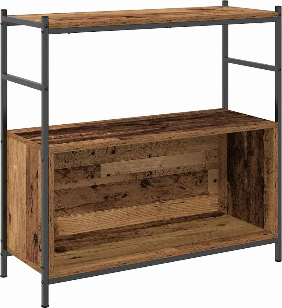 vidaXL Könyvespolc Füstölt tölgy 80 x 30 x 78.5 cm Faanyag