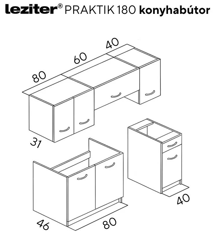Praktik 180 konyhabútor