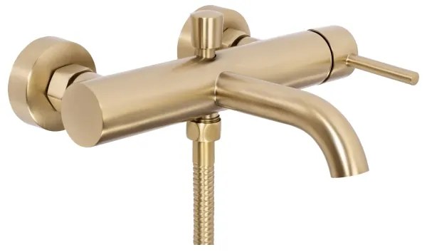 REA-B8010 - LUNGO fürdőkád-csaptelep készlet szálcsiszolt arany